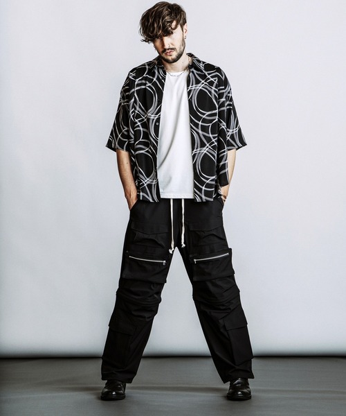 NO ID.(ノーアイディ)の「【NO ID.】Tuck Drape Half Sleeve BIG Shirt / タック ドレープ ハーフスリーブ ビッグ シャツ(シャツ/ブラウス・メンズ・ブラック/その他22/ホワイト・ONE SIZE)」の7枚目の写真