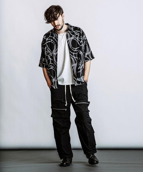 NO ID.(ノーアイディ)の「【NO ID.】Tuck Drape Half Sleeve BIG Shirt / タック ドレープ ハーフスリーブ ビッグ シャツ(シャツ/ブラウス・メンズ・ブラック/その他22/ホワイト・ONE SIZE)」の20枚目の写真