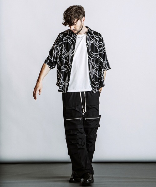 NO ID.(ノーアイディ)の「【NO ID.】Tuck Drape Half Sleeve BIG Shirt / タック ドレープ ハーフスリーブ ビッグ シャツ(シャツ/ブラウス・メンズ・ブラック/その他22/ホワイト・ONE SIZE)」の22枚目の写真