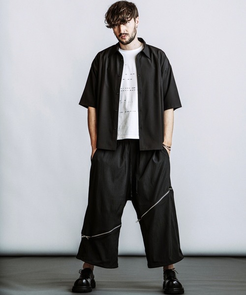 NO ID.(ノーアイディ)の「【NO ID.】Tuck Drape Half Sleeve BIG Shirt / タック ドレープ ハーフスリーブ ビッグ シャツ(シャツ/ブラウス・メンズ・ブラック/その他22/ホワイト・ONE SIZE)」の11枚目の写真