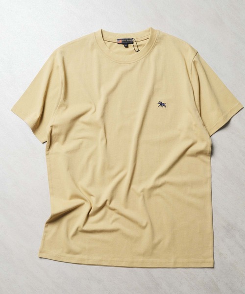POLOCHAMPS（ポロチャンプス）の「【POLOCHAMPS/ポロチャンプス】 ワンポイント胸刺繍Tシャツ（PL24-101)（Tシャツ/カットソー・メンズ・ダークグリーン系/ブラック/ネイビー/オフホワイト/ベージュ/オレンジ/チャコール/杢グレー・L/XL/M）」の5枚目の写真