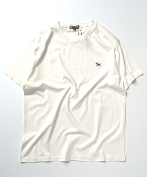 POLOCHAMPS（ポロチャンプス）の「【POLOCHAMPS/ポロチャンプス】 ワンポイント胸刺繍Tシャツ（PL24-101)（Tシャツ/カットソー・メンズ・ダークグリーン系/ブラック/ネイビー/オフホワイト/ベージュ/オレンジ/チャコール/杢グレー・L/XL/M）」の9枚目の写真