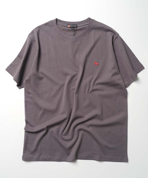 POLOCHAMPS（ポロチャンプス）の「【POLOCHAMPS/ポロチャンプス】 ワンポイント胸刺繍Tシャツ（PL24-101)（Tシャツ/カットソー・メンズ・ダークグリーン系/ブラック/ネイビー/オフホワイト/ベージュ/オレンジ/チャコール/杢グレー・L/XL/M）」の16枚目の写真