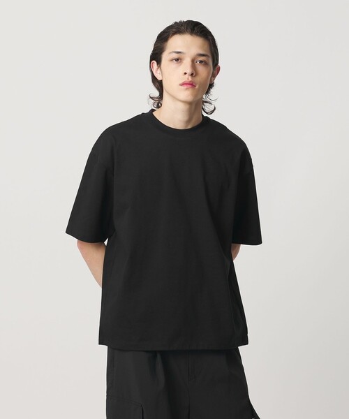 MONKEY TIME（モンキータイム）の「RENU シリーズ  ジャージー コード クルー（Tシャツ/カットソー・メンズ・ブラック/ダークグレー・S/M/L/XL）」の3枚目の写真