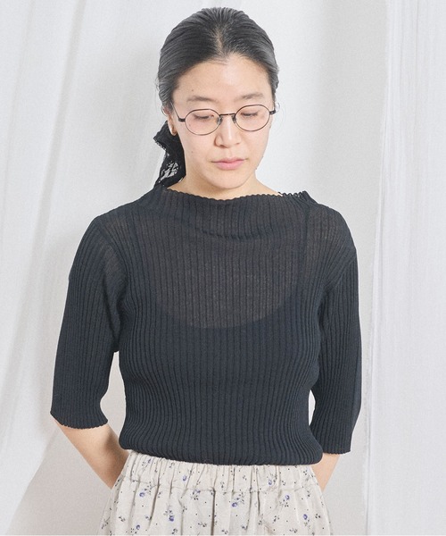 fig London(フィグロンドン)の「Lilly half sleeve(ニット/セーター・レディース・アッシュグレー/ブラック・FREE)」の15枚目の写真