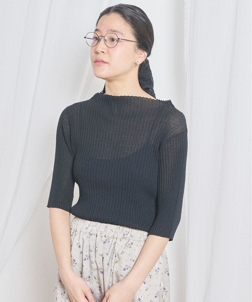 fig London(フィグロンドン)の「Lilly half sleeve(ニット/セーター・レディース・アッシュグレー/ブラック・FREE)」の16枚目の写真
