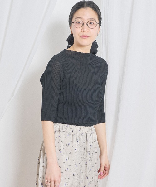 fig London(フィグロンドン)の「Lilly half sleeve(ニット/セーター・レディース・アッシュグレー/ブラック・FREE)」の17枚目の写真