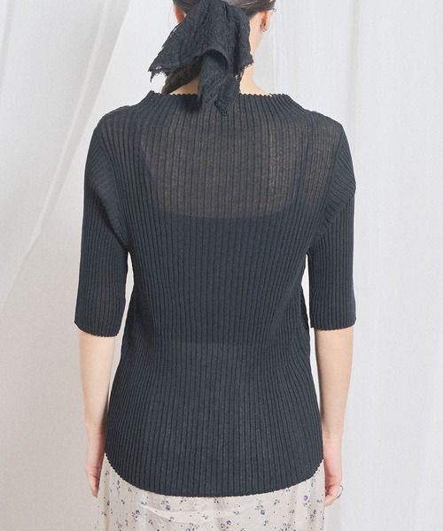 fig London(フィグロンドン)の「Lilly half sleeve(ニット/セーター・レディース・アッシュグレー/ブラック・FREE)」の9枚目の写真