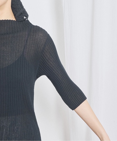 fig London(フィグロンドン)の「Lilly half sleeve(ニット/セーター・レディース・アッシュグレー/ブラック・FREE)」の11枚目の写真