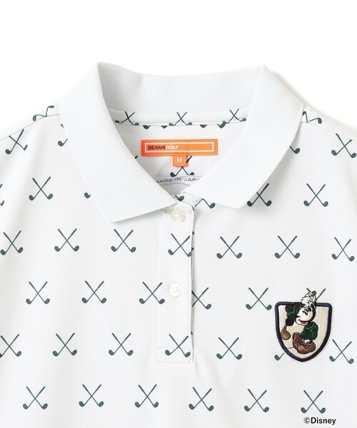BEAMS GOLF(ビームスゴルフ)の「〈WOMEN〉Disney / ミッキーマウス / 総柄 ポロシャツ(吸水速乾・UVカット)(ポロシャツ・レディース・ネイビー/オフホワイト・SMALL/MEDIUM/LARGE)」の3枚目の写真