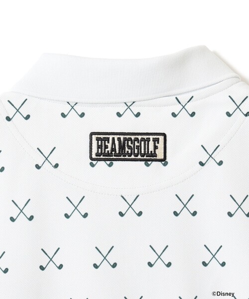 BEAMS GOLF(ビームスゴルフ)の「〈WOMEN〉Disney / ミッキーマウス / 総柄 ポロシャツ(吸水速乾・UVカット)(ポロシャツ・レディース・ネイビー/オフホワイト・SMALL/MEDIUM/LARGE)」の8枚目の写真