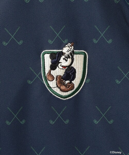 BEAMS GOLF(ビームスゴルフ)の「〈WOMEN〉Disney / ミッキーマウス / 総柄 ポロシャツ(吸水速乾・UVカット)(ポロシャツ・レディース・ネイビー/オフホワイト・SMALL/MEDIUM/LARGE)」の11枚目の写真