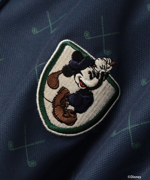 BEAMS GOLF(ビームスゴルフ)の「〈WOMEN〉Disney / ミッキーマウス / 総柄 ポロシャツ(吸水速乾・UVカット)(ポロシャツ・レディース・ネイビー/オフホワイト・SMALL/MEDIUM/LARGE)」の12枚目の写真