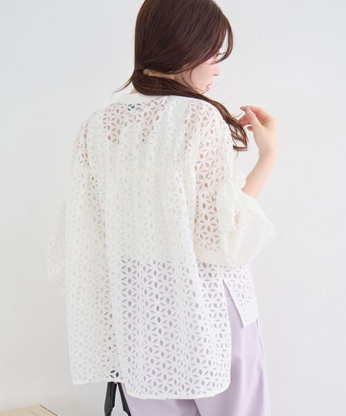 le.coeur blanc(ルクールブラン)の「TORRAZZO DONNA別注レースボリュームブラウス(シャツ/ブラウス・レディース・アイボリー/ブラック・38)」の8枚目の写真