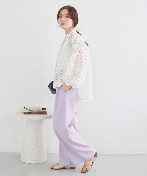 le.coeur blanc(ルクールブラン)の「TORRAZZO DONNA別注レースボリュームブラウス(シャツ/ブラウス・レディース・アイボリー/ブラック・38)」の12枚目の写真