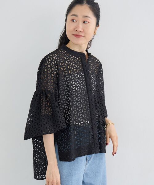 le.coeur blanc(ルクールブラン)の「TORRAZZO DONNA別注レースボリュームブラウス(シャツ/ブラウス・レディース・アイボリー/ブラック・38)」の16枚目の写真