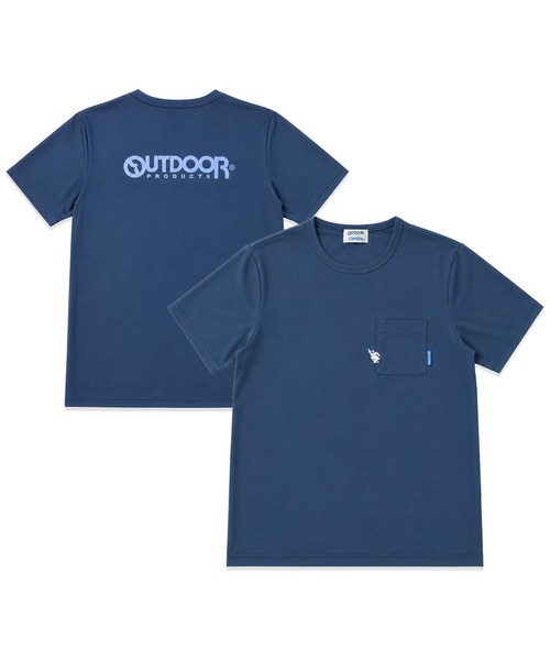 OUTDOOR PRODUCTS(アウトドアプロダクツ)の「【OUTDOOR×ヒヤロン】メンズ 胸ポケットTシャツ ひんやり 冷感(Tシャツ/カットソー・メンズ・ホワイト/ブルーグレー・L/LL/M)」の8枚目の写真