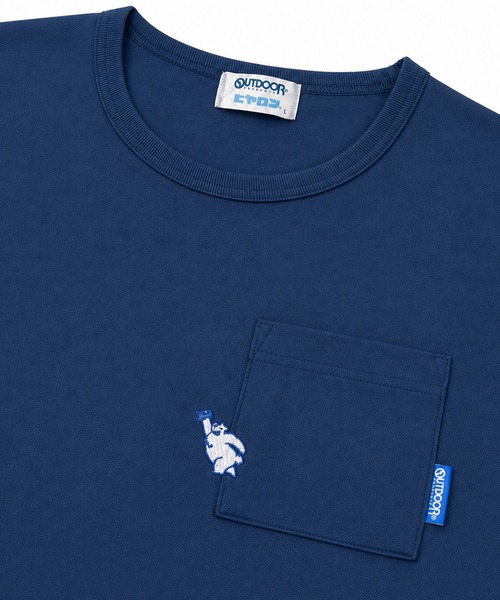 OUTDOOR PRODUCTS(アウトドアプロダクツ)の「【OUTDOOR×ヒヤロン】メンズ 胸ポケットTシャツ ひんやり 冷感(Tシャツ/カットソー・メンズ・ホワイト/ブルーグレー・L/LL/M)」の7枚目の写真