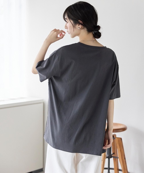 pocket(ポケット)の「レースキャミドッキングTシャツ(Tシャツ/カットソー・レディース・ホワイト×ブラック/チャコールグレー/ホワイト×ホワイト・フリ-)」の12枚目の写真