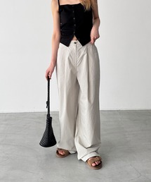 CANAL JEAN | El mar コットンタックワイドパンツ(その他パンツ)