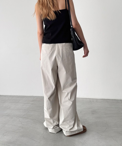 CANAL JEAN（キャナルジーン）の「El mar　コットンタックワイドパンツ（その他パンツ・レディース・イエロー/ライトグレー・SMALL/MEDIUM）」の7枚目の写真