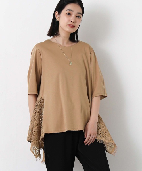 Gready Brilliant(グレディブリリアン)の「レースハンカチヘムカットソー(Tシャツ/カットソー・レディース・キャメル/ブラック・38)」の19枚目の写真