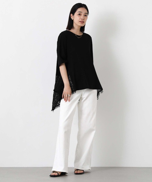 Gready Brilliant(グレディブリリアン)の「レースハンカチヘムカットソー(Tシャツ/カットソー・レディース・キャメル/ブラック・38)」の14枚目の写真
