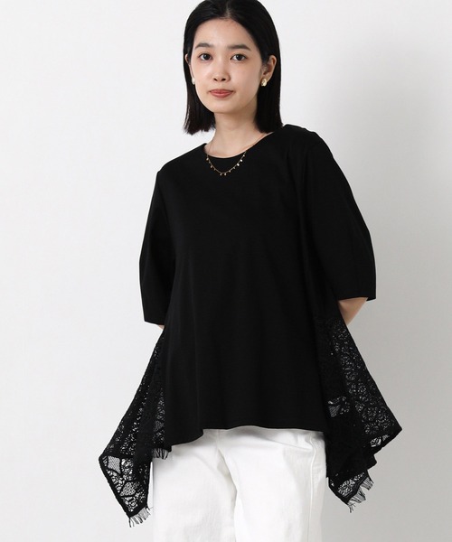 Gready Brilliant(グレディブリリアン)の「レースハンカチヘムカットソー(Tシャツ/カットソー・レディース・キャメル/ブラック・38)」の15枚目の写真