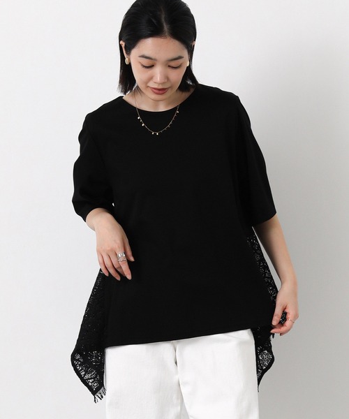 Gready Brilliant(グレディブリリアン)の「レースハンカチヘムカットソー(Tシャツ/カットソー・レディース・キャメル/ブラック・38)」の6枚目の写真