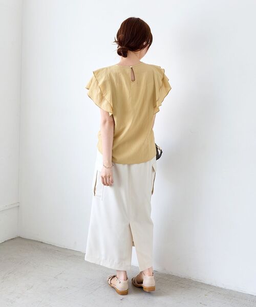 le.coeur blanc(ルクールブラン)の「ドットボタンサイドポケットスカート(スカート・レディース・カーキオリーブ/ブラック/オフホワイト・36/38)」の12枚目の写真