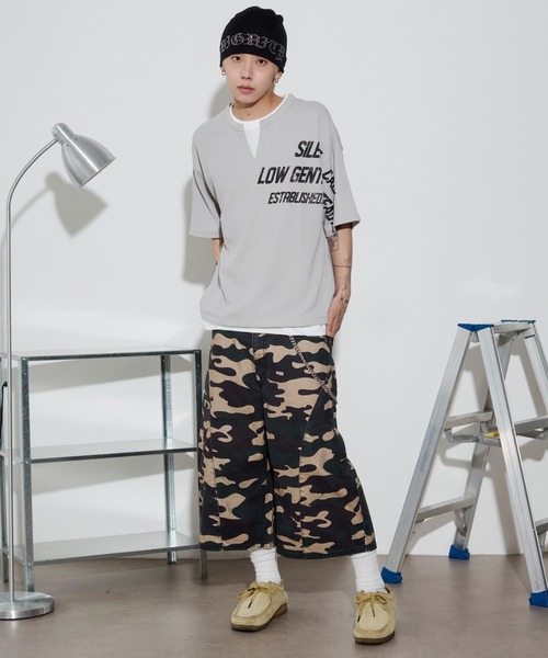 WEGO(ウィゴー)の「WEGO/キーネックフェイクレイヤードグラフィックT(Tシャツ/カットソー・メンズ・グレー/ブラック・MEDIUM/LARGE)」の19枚目の写真