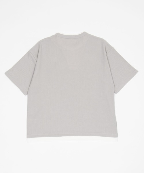 WEGO(ウィゴー)の「WEGO/キーネックフェイクレイヤードグラフィックT(Tシャツ/カットソー・メンズ・グレー/ブラック・MEDIUM/LARGE)」の10枚目の写真