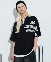 WEGO/キーネックフェイクレイヤードグラフィックT