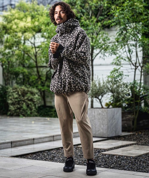 CAMBIO(カンビオ)の「mj11652- Leopard Asymmetric Short Jacket アシンメトリーショート丈フードブルゾン(MIU-262-004)(ブルゾン・メンズ・ブラウン/チャコール・L/M/S)」の20枚目の写真