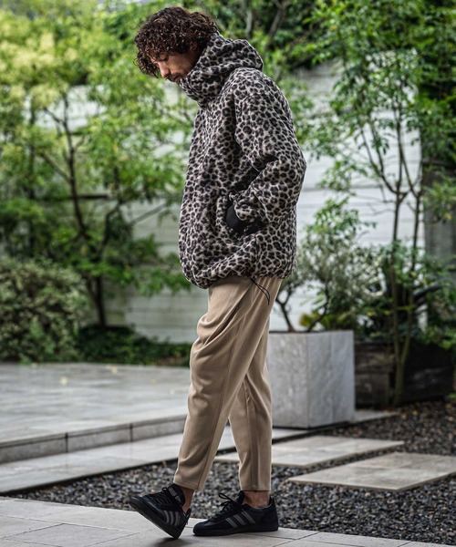 CAMBIO(カンビオ)の「mj11652- Leopard Asymmetric Short Jacket アシンメトリーショート丈フードブルゾン(MIU-262-004)(ブルゾン・メンズ・ブラウン/チャコール・L/M/S)」の21枚目の写真