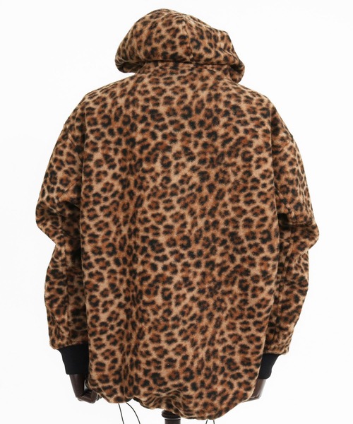 CAMBIO(カンビオ)の「mj11652- Leopard Asymmetric Short Jacket アシンメトリーショート丈フードブルゾン(MIU-262-004)(ブルゾン・メンズ・ブラウン/チャコール・L/M/S)」の8枚目の写真