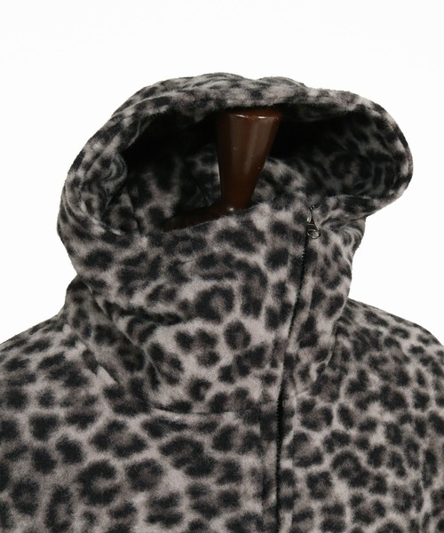 CAMBIO(カンビオ)の「mj11652- Leopard Asymmetric Short Jacket アシンメトリーショート丈フードブルゾン(MIU-262-004)(ブルゾン・メンズ・ブラウン/チャコール・L/M/S)」の12枚目の写真