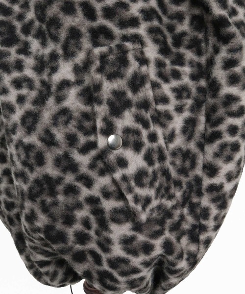 CAMBIO(カンビオ)の「mj11652- Leopard Asymmetric Short Jacket アシンメトリーショート丈フードブルゾン(MIU-262-004)(ブルゾン・メンズ・ブラウン/チャコール・L/M/S)」の15枚目の写真