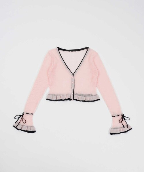 OLIVE des OLIVE(オリーブデオリーブ)の「【Belle Charme】Bell Sleeve Knit Cardigan(カーディガン/ボレロ・レディース・オフホワイト/ピンク/ブラック・FREE)」の21枚目の写真