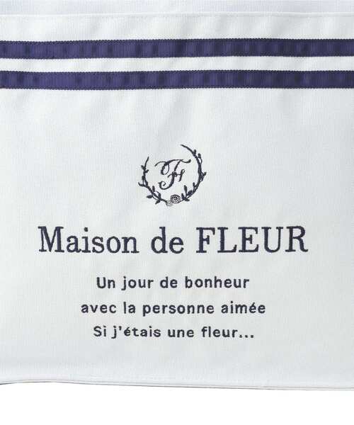 Maison de FLEUR（メゾンドフルール）の「マリンラインリボンスクエアトートバッグ（トートバッグ・レディース・アイボリー/ライトブルー・FREE）」の14枚目の写真
