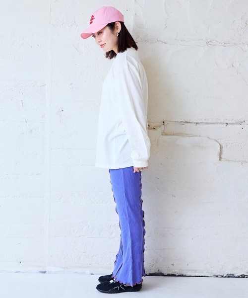 MARKEY'S(マーキーズ)の「リブフレアーパンツ/おとな(その他パンツ・レディース・ラベンダー/ブラウン/チャコール・160cm)」の4枚目の写真