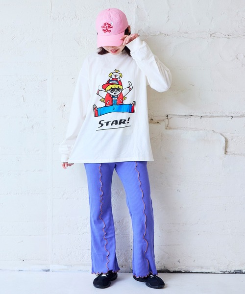 MARKEY'S(マーキーズ)の「リブフレアーパンツ/おとな(その他パンツ・レディース・ラベンダー/ブラウン/チャコール・160cm)」の6枚目の写真