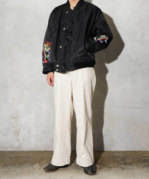 THRIFTY LOOK(スリフティールック)の「THRIFTY LOOK / スリフティールック KOREAN SOUVENIR PADDED JACKET コリアン スーベニア パデッドジャケット(ブルゾン・メンズ・ブラック/ブラック系その他・MEDIUM/LARGE)」の6枚目の写真