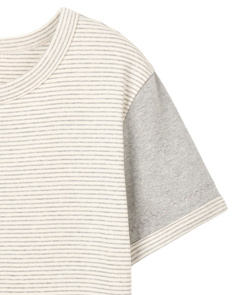DANDEL(ダンデル)の「DD mixed pattern henley neck tee (ST GREY)(Tシャツ/カットソー・レディース・その他・1)」の4枚目の写真