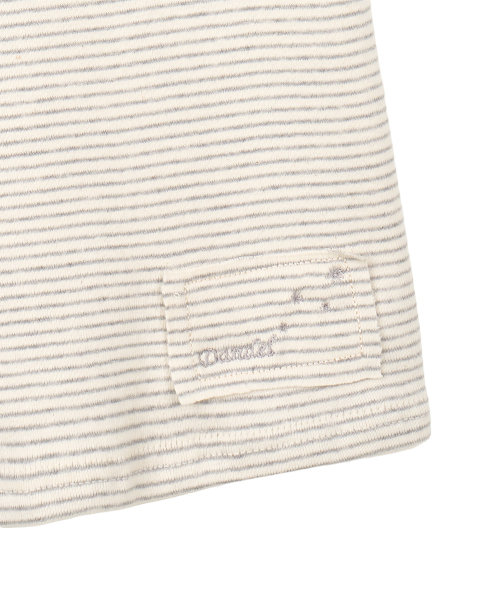 DANDEL(ダンデル)の「DD mixed pattern henley neck tee (ST GREY)(Tシャツ/カットソー・レディース・その他・1)」の6枚目の写真