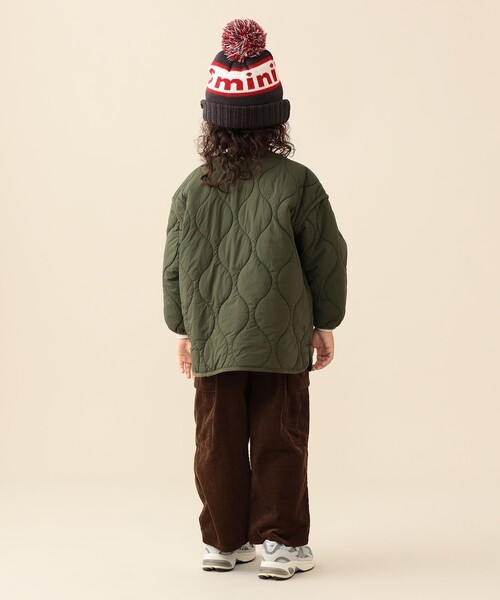 BEAMS mini(ビームスミニ)の「キルト ジップコート 2026FW(90~150cm)人気 定番 キルティング アウター 通園 通学(その他アウター・キッズ・ホワイト系その他6/オリーブ・90/110/100/150/140/130/120)」の5枚目の写真