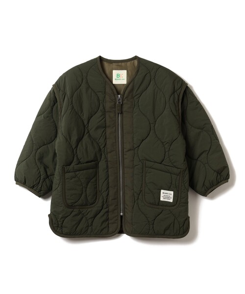 BEAMS mini(ビームスミニ)の「キルト ジップコート 2026FW(90~150cm)人気 定番 キルティング アウター 通園 通学(その他アウター・キッズ・ホワイト系その他6/オリーブ・90/110/100/150/140/130/120)」の10枚目の写真