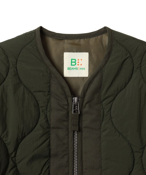 BEAMS mini(ビームスミニ)の「キルト ジップコート 2026FW(90~150cm)人気 定番 キルティング アウター 通園 通学(その他アウター・キッズ・ホワイト系その他6/オリーブ・90/110/100/150/140/130/120)」の14枚目の写真