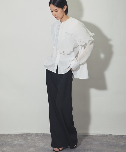 SMILE ORCHID(スマイルオーキッド)の「アシンメトリーフリルブラウス(シャツ/ブラウス・レディース・ホワイト・M)」の22枚目の写真