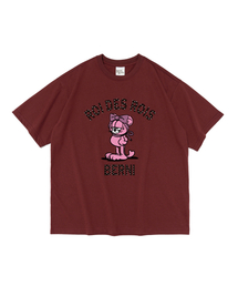 [ヴェルニ x ロア] ウィズロゴ半袖Tシャツ (ワイン)